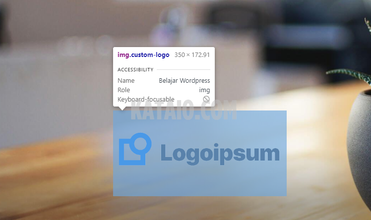 rubah ukuran logo wordpress 09. css inspect