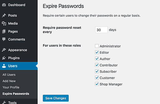 paksa ganti password Expires Password