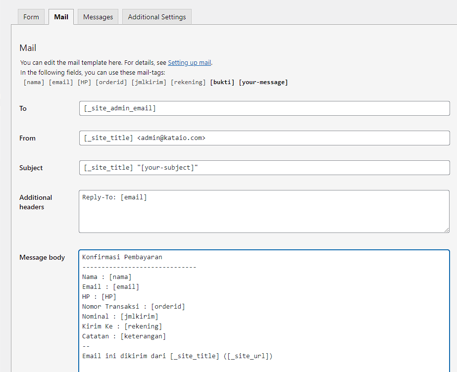 04. tab mail form konfirmasi pembaran