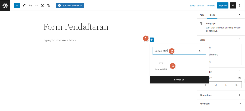 07. add blok custom form pendaftaran