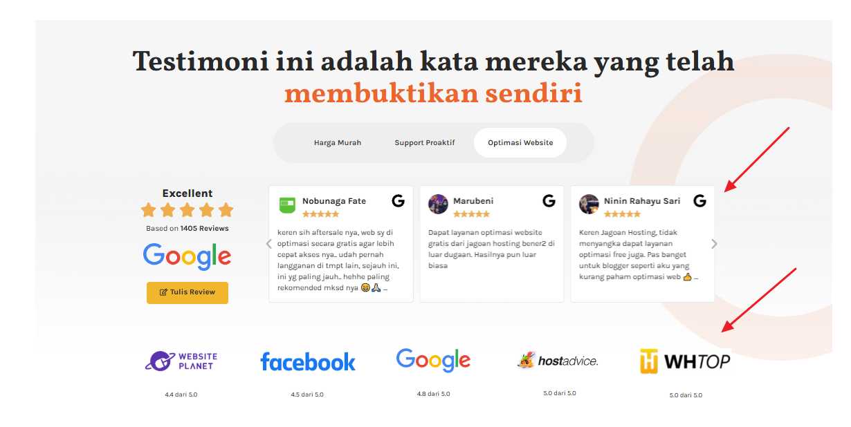 Banyak Review Positif dari Pengguna Jasa Jagoan Hosting