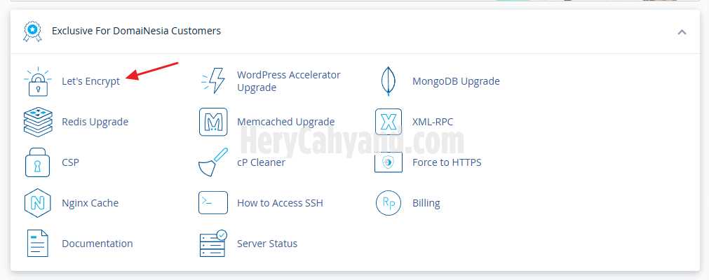 domainesia hosting - lets encrypt