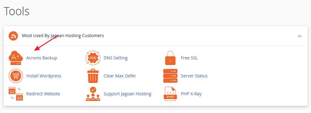 jagoan hosting acronis backup otomatis